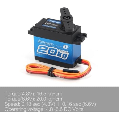 LW-20MG 65g 6.6V Digital Metal Gear Servo Waterproof 20kg Servo for RC 1/10 1/8 Off-road Car Buggy Truck