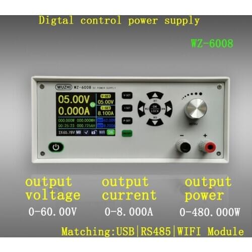 WZ6008 WIFI Digital display DC DC converter Adjustable CC CV Regulated laboratory power supply variable 60V 8A Voltmeter ammeter