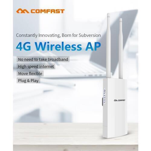 Comfast E5 All-Netcom 4G Wireless Outdoor AP/CPE/Router Wifi Broadband Mobile Telecom Unicom Card SIM Vehicle-mounted Hotspot
