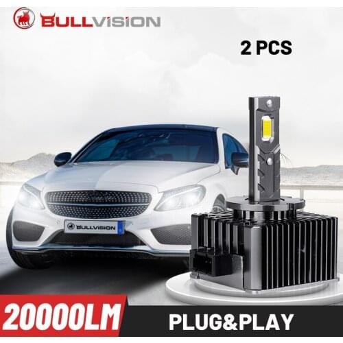 BULLVISION D1S HID Headlight 20000LM LED D2S D3S D4S D5S D8S Two-sided CSP Chips Canbus Decoder No Error High Beam Low Beam 1:1