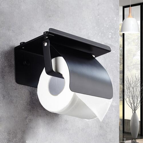 Bathroom Toilet Paper Holders 304 Stainless Steel Towel Holder And Phone Holder Wall Mount Toilet Paper Holder Bathroom Hardware