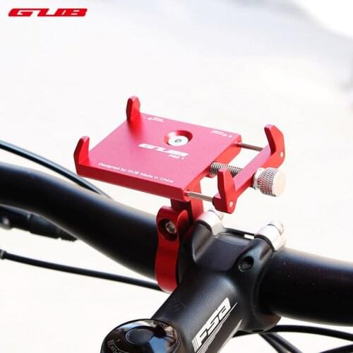 GUB PRO1 Universal Alloy Bike Cell Phone Holder Aluminum Bicycle Handlebar Phone Support for 3.5-6.2inch Bike Bracket Mount