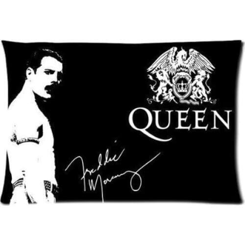 Freddie Mercury Queen Zippered Pillowcase Pillow Cover 20x30 inches Birthday Gift For Kids Lover
