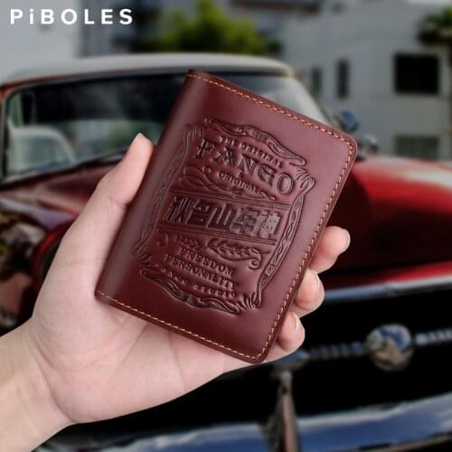 Top Cowhide Driver License Holder Box Handmade Genuine Leather 5/7 Card Slots Case Retro Portable Coin Purse Cards Wallet