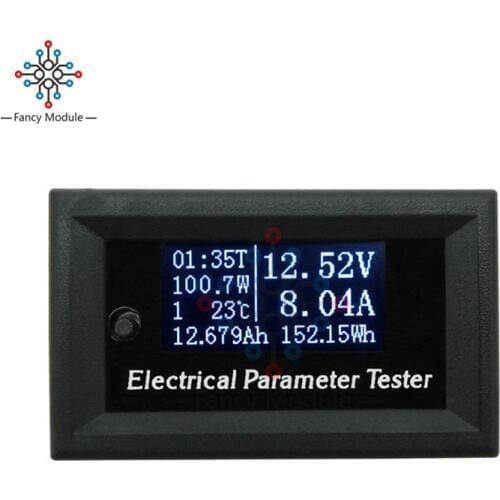 7 in 1 Multifunctional Power Meter Electrical Parameter Meter OLED Voltage Current Time Power Energy Capacity Temperature Tester