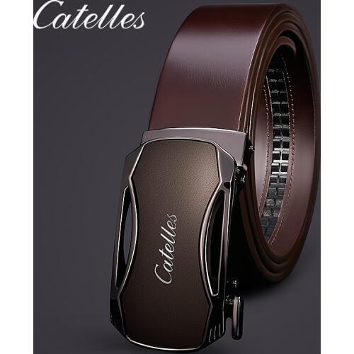 Catelles Fashion Mens Genuine Leather Belt Strap Designer Automatic Personality Suit Belt