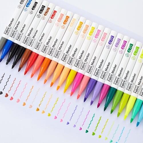 Monami 470 Fabric Markers Set Drawing for Clothing Fabric Shoes Painting Supplies Korean Stationery Kids Marker Pen