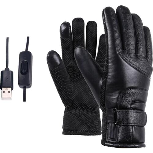 Unisex Electric Heated Glove Waterproof Moto Touch Screen USB Thermal Winter Motorcycle Racing Fishing Skiing Gloves