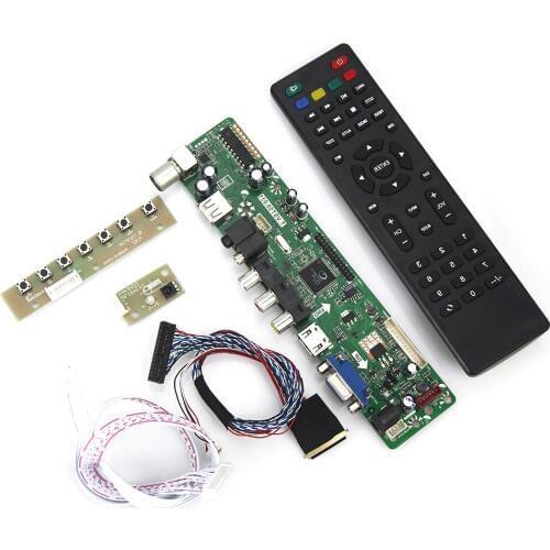 LCD/LED Controller Driver Board(TV+HDMI+VGA+CVBS+USB) For B173HW01 N173HGE-L11 T.VST59.03 LVDS Reuse Laptop 1920x1080