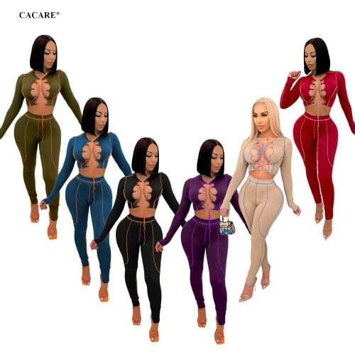 Sexy Two Piece Set Women Clothing Summer Tracksuit 2 Piece Matching Sets Outfits Top and Pants Sweatsuits F0531 S-2XL