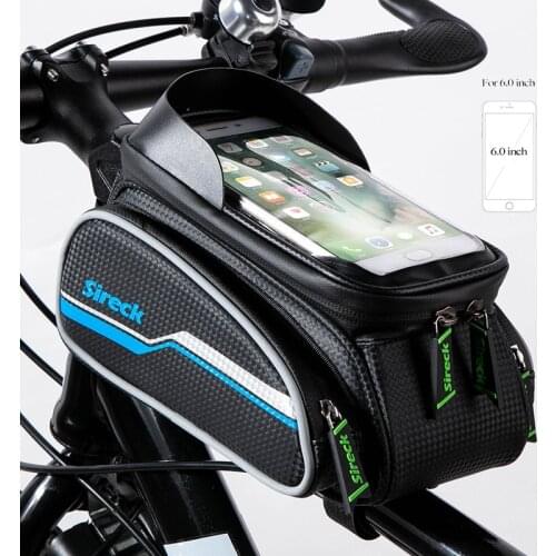 Sireck 6.0" Bike Bag MTB Road Bicycle Front Touch Screen Frame Tube Bags Cycling Saddle Cicismo Top Handlebar Bag Pannier