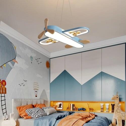 Modern LED Ceiling Lamp For Childrens Room Bedroom Home Kids Baby Boys Cartoon Airplane Ceiling lights Decor Light Fixtures