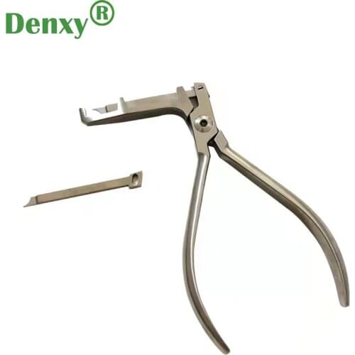 Denxy 1pc Stainless Steel Dental Orthodontic Pliers Cap Remover For Convertible Tube Forceps Dentist Pliers Ortho Instruments