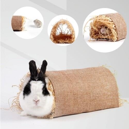 Animal Grass Tunnel Toy Breathable Environment-friendly Bite Resistant Bunny Guinea Pig Chinchilla Ferret Hamsters Rats Tunnel