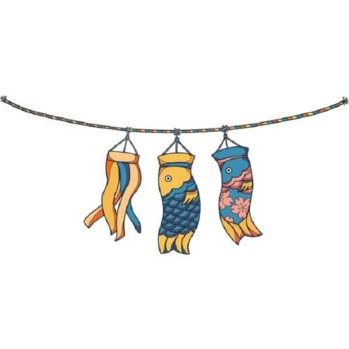 120MM×40MM Japanese soft girl carp streamer cute tattoo stickers color waterproof long-lasting bracelet ankle lucky