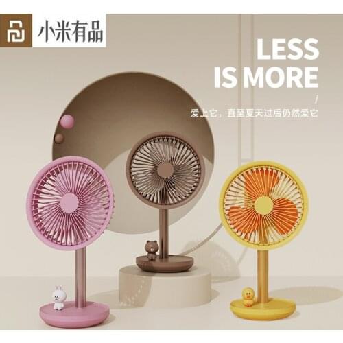 Youpin SOLOVE Desktop Fan 60 Degree Automatic Shaking Head Bear Brown Portable Fan USB Rechargeable Strong Wind Quiet Operation