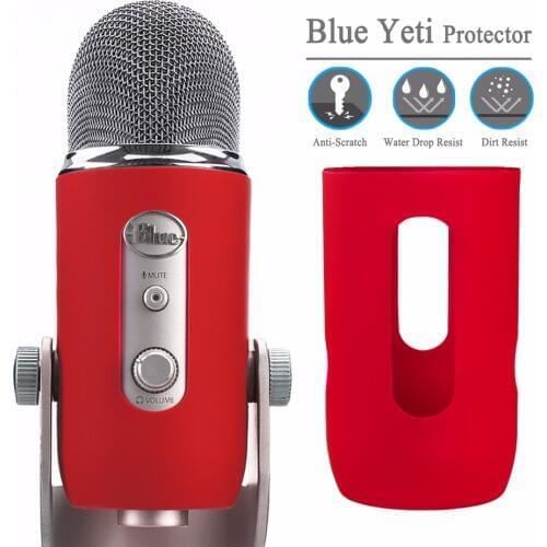 Protector provides for Blue Yeti microphone cover Soft silicone cover protect for Blue Yeti microphone gift sponge windscreen