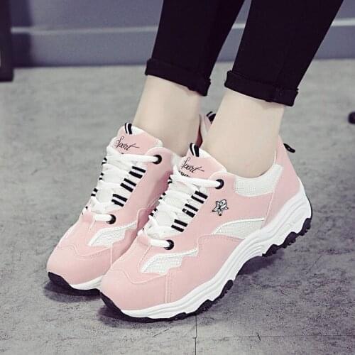 Women Chunky Sneakers Fashion Platform Sneakers White Ladies Brand Designer Casual Shoes Woman Leather Sports Dad Shoes