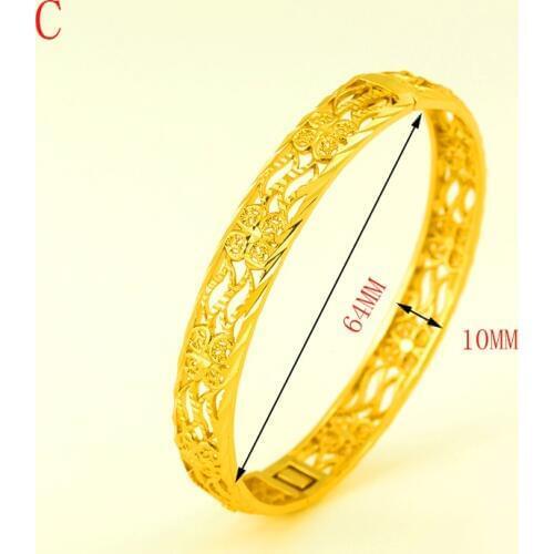 Ethiopian Bangle Women Fashion Gold Color Dubai Bride Wedding Africa Bracelet Arab Jewelry Eritrea Habesha