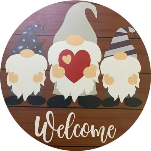 Sign Decoration Porch Door Pendant Wooden Listing Gift For Friends Or Family SweetGnome Small Ornaments 30x30x1cm Welcome Number
