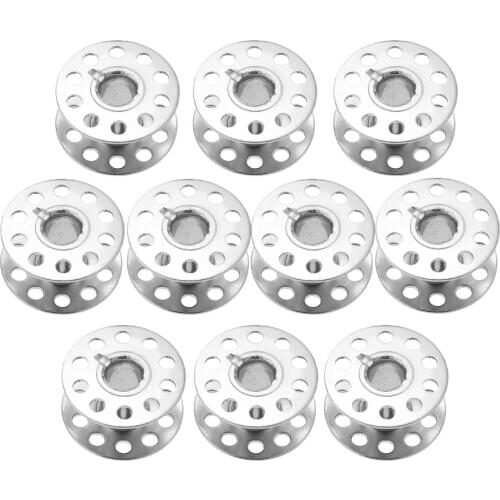 10 Pcs Iron Sewing Machine Bobbins Metal Spools Thread Core Coil Bobbins Sewing Accessories 21*11mm