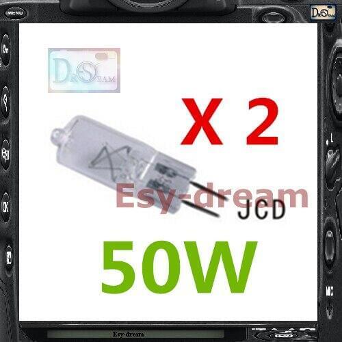 2pc JCD 50W Halogen Modeling Bulb for Godox Oubao Jinbei Nicephoto Mini Studio Flash Light PS036