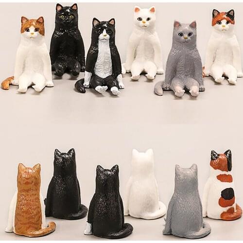 Japanese lazy sitting long-legged cat doll doll DIY mobile phone case creative earrings earrings accessories materials 2PCS