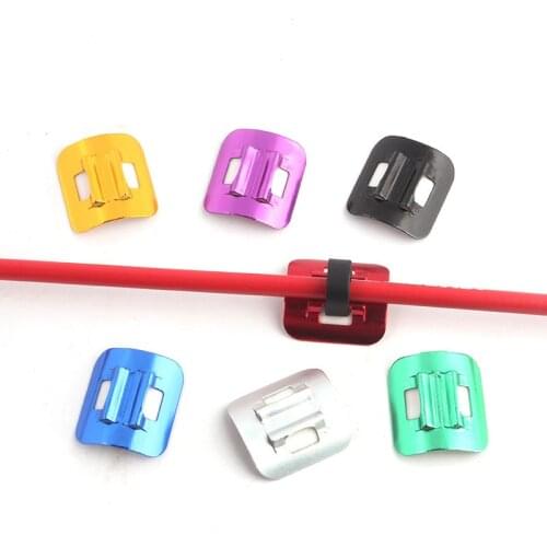 5pcs Bicycle Aluminum Shifter Brake Cable Fixed Clamp Conversion Seat Mtb Road Bike Oil Tube Frame U Buckle Tubing Clip Guide