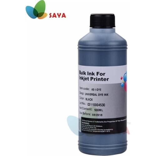 500ML universal Compatible black Refill Ink Cartridges for HP Epson Canon Brother CISS system Refill dye ink bulk l3150 l4160