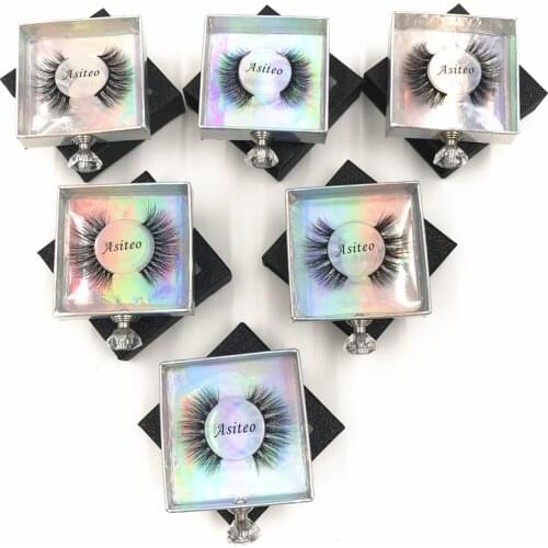 Asiteo Mink Hair False Eyelashes Long Eye Lashes Natural Wispy Fluffy Dramatic Volume Fake Lashes Extension Handmade lash