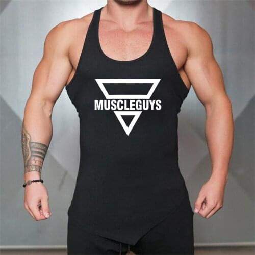 Brand Gym New Casual Mens Tank Top Workout Clothing Bodybuilding Fashion Musculation Fitness Stringer Singlets Sleeveless Vest
