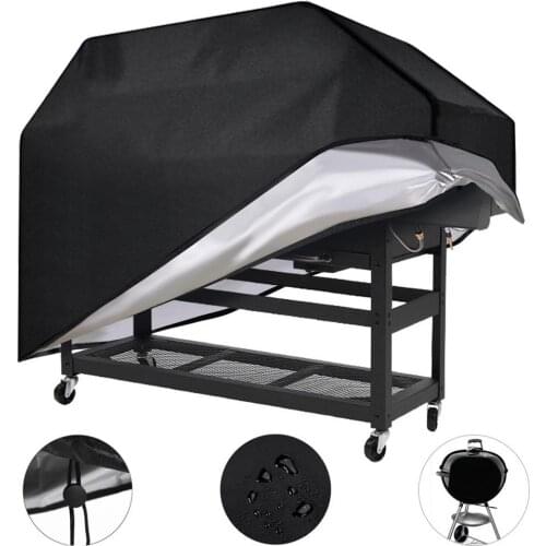 Barbecue Grill Cover Waterproof Dustproof Sunscreen Protector Oxford Cloth Grill Cover Protects Waterproof Accessories