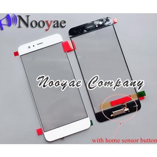 Black/white Digitizer LCD Front Sensor Glass For Huawei P10Plus P10 Touch Screen Glass lens with FingerPrint 5pcs/lot