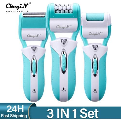 CkeyiN Professional Women Epilator Hair Removal Electric Foot Callus Dead Skin Remover Lady Face Body Bikini Leg Shaving Trimmer