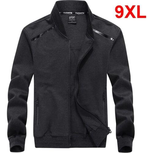 Oversized 9XLJackets Men Casual Jacket Solid Color Big Size 8XL 9XLCoat Men 2021 Fashion Spring Male Jacket Coat Plus Size 9XL