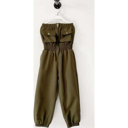 2020 Girls Kids Summer Solid Overall Pants, Children Fashion Pants 5 pieces/lot, Wholesale