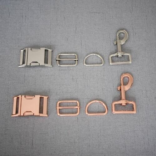 50 sets metal buckle adjust buckle D ring metal dog clasp/ Four pieces a set High quality accessory 30mm DIY accessories