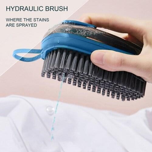 Multifunctional hydraulic cleaning brush Portable Plastic Clothes Shoes Hydraulic Laundry Brush kitchen household cleaning brush
