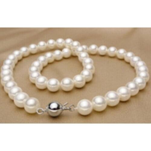 Real 8-9mm White South Sea Pearl Necklace 17" Factory Wholesale price Women Gift word Jewelry