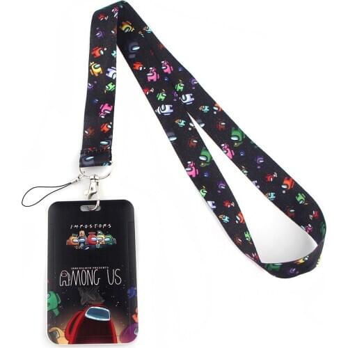 PF022 Game Astronaut Key lanyard Car KeyChain ID Card Pass Gym Mobile Phone Badge Kids Key Ring Badge Holder Jewelry