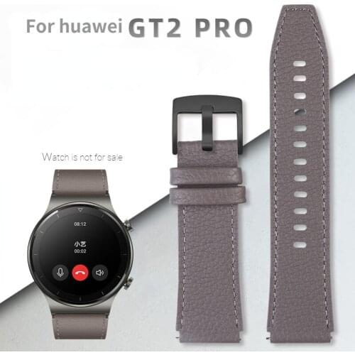 Genuine leather strap for Huawei GT 2PRO ECG watch Mens watch strap 22mm waterproof