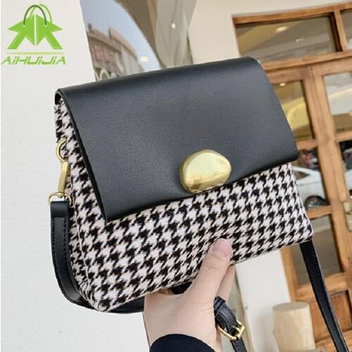Luxury Pu Patchwork Shoulder Bag for Women New High Quality Designer Ladies Messenger Bag Fashion Flip Shoulder Bag Sac a Main