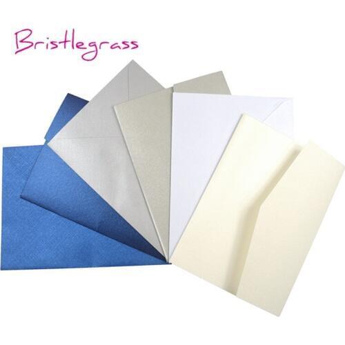 BRISTLEGRASS 1 Set Sample DIY Pocket Fold Invite Wedding Invitation Engagement Business Evening Party Card Envelope Personalised