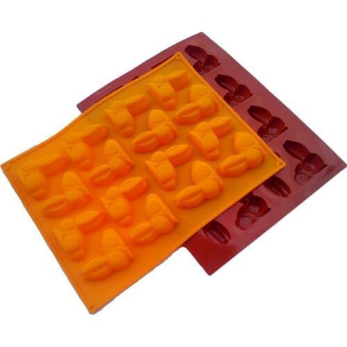 16 holes rabbit cooking tools chocolate ice mold Silicone Mold baking Fondant candy Sugar Craft DIY Cake