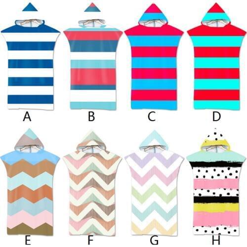 Outdoor Swimming Pool Beach Towels Microfiber Changing Robe Cloak Man Woman Bathrobe Hooded Surf Poncho Towel Swimsuit Beachwear