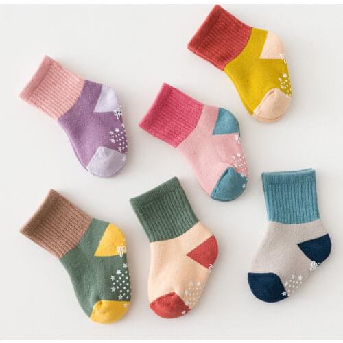 Thicken Baby Socks Autumn Winter Tube Terry Warm Toddler Slippers For Girl Boys Anti Slip Floor Socks Velvet Indoor Stuff