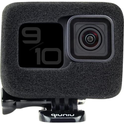 QIUNIU Windshield Foam Windproof Sponge Wind Noise Reduce Cover Protection Case for GoPro Hero 9 Black Camera Go Pro 9 Accessory