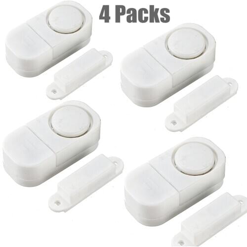 1/2/4 Pack Wireless Window Door Sensor & Detector Security Burglar Alarm With Magnetic Sensor 2 Mode - Doorbell & Alarm