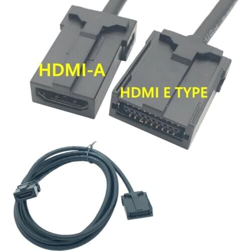 1.5m 5ft 1080P HDMI E Type to HDMI V1.4 A Type Female with Lock Extension Cable for Car Automotive Multimedia