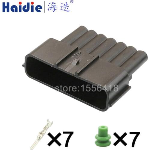 2sets auto 7pin Plastic housing plug wire electric cable waterproof connector 6098-0148